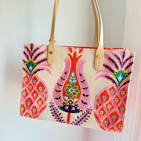 Spartina 449 Kaia Pineapple Box tote - Picture 8 of 13